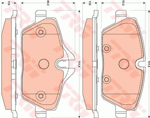 Brake Pad Set, disc brake COTEC GDB1870