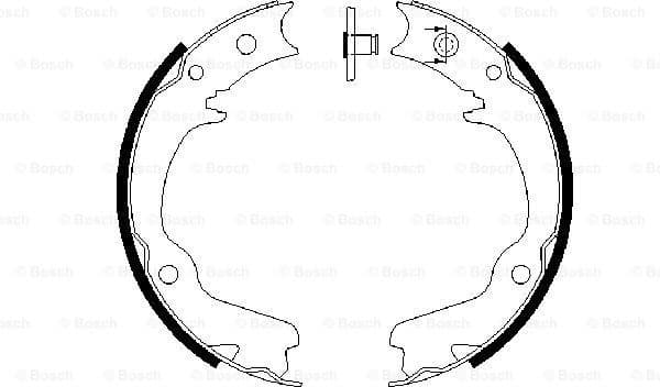 Brake Shoe Set, parking brake 0986487681