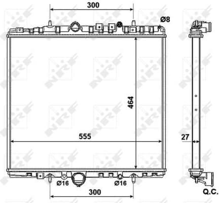 Radiator, engine cooling EASY FIT 58373