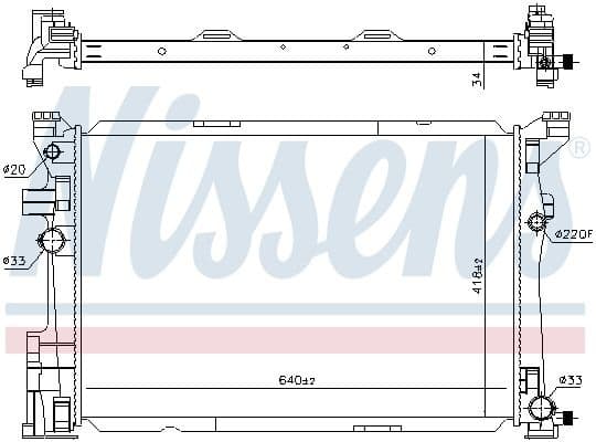 Radiator, engine cooling 67187
