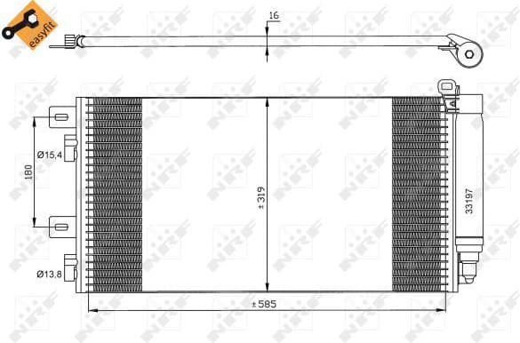 Condenser, air conditioning EASY FIT 35481