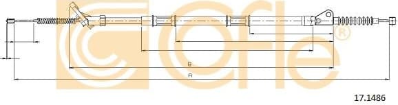 Cable Pull, parking brake 17.1486