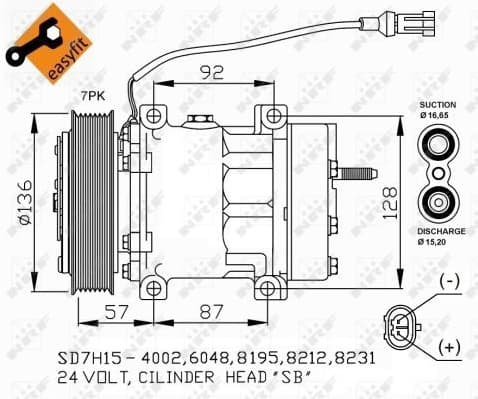 Compressor, air conditioning EASY FIT 32477