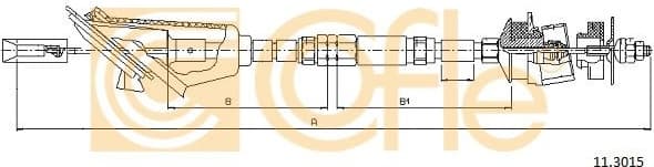 Cable Pull, clutch control 11.3015