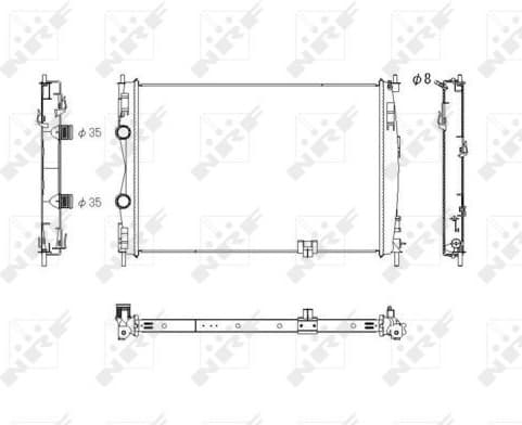 Radiator, engine cooling 53757