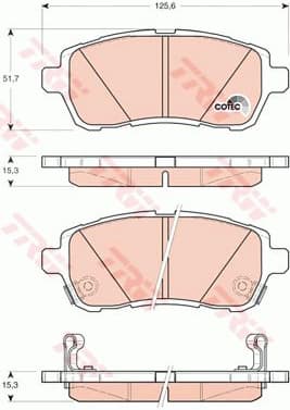 Brake Pad Set, disc brake COTEC GDB3437