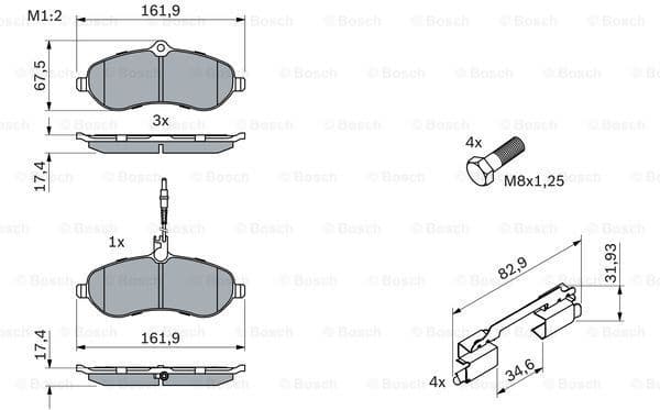 Brake Pad Set, disc brake 0986494163 - image 7