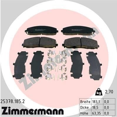 Brake Pad Set, disc brake 25378.185.2