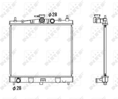 Radiator, engine cooling EASY FIT 58187
