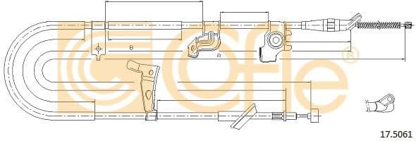 Cable Pull, parking brake 17.5061