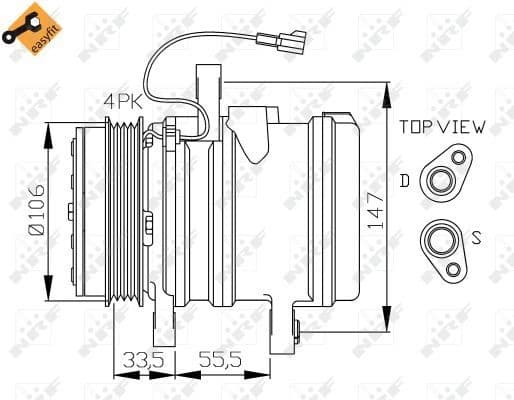 Compressor, air conditioning EASY FIT 32436
