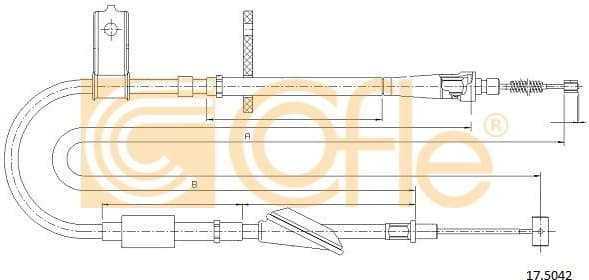 Cable Pull, parking brake 17.5042