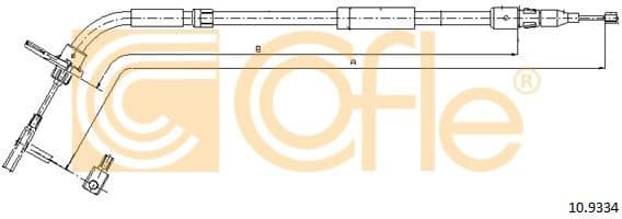 Cable Pull, parking brake 10.9334