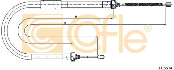 Cable Pull, parking brake 11.6574