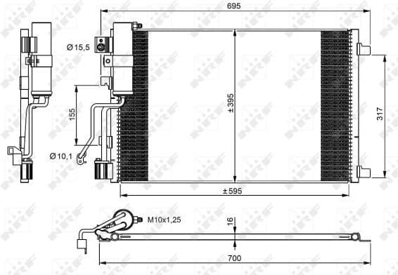 Condenser, air conditioning EASY FIT 35974