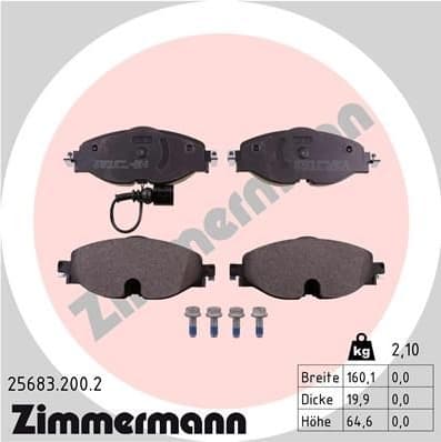 Brake Pad Set, disc brake 25683.200.2
