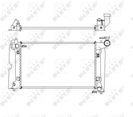 Radiator, engine cooling EASY FIT 53397