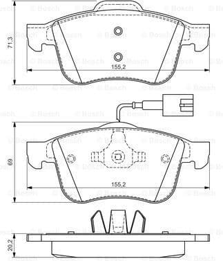 Brake Pad Set, disc brake 0986494465