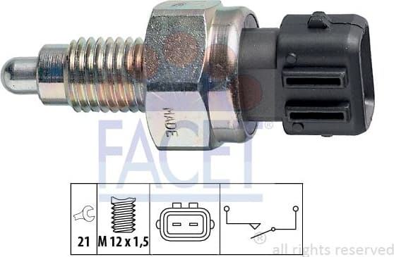 Switch, reverse light Made in Italy - OE Equivalent 7.6125 - image 2