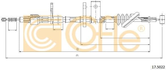 Cable Pull, parking brake 17.5022