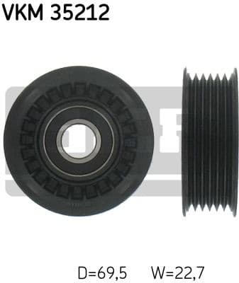 Deflection/Guide Pulley, V-ribbed belt VKM 35212