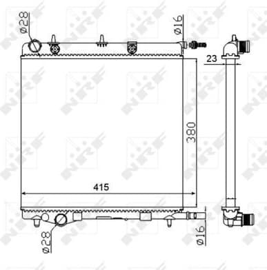 Radiator, engine cooling Economy Class 50430A