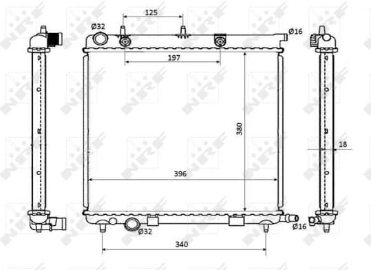 Radiator, engine cooling EASY FIT 53863