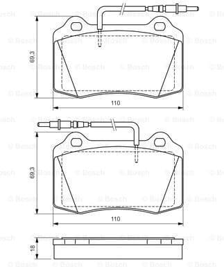 Brake Pad Set, disc brake 0986424658