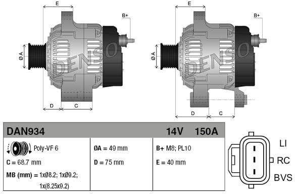 Alternator DAN934 - image 3