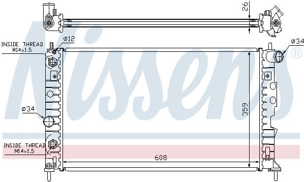 Radiator, engine cooling 68003A