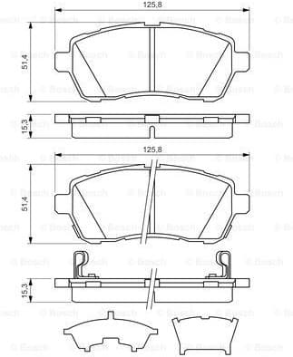 Brake Pad Set, disc brake 0986494321 - image 7