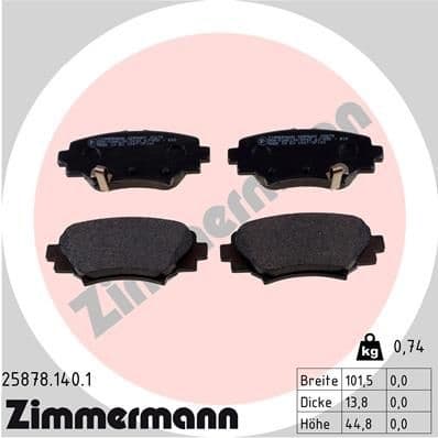 Brake Pad Set, disc brake 25878.140.1