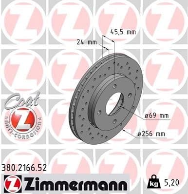 Brake Disc SPORT BRAKE DISC Z 380.2166.52