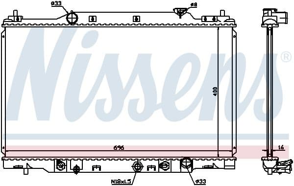 Radiator, engine cooling 68104