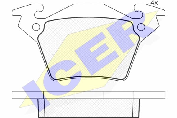 Brake pads rear 141284 - image 2