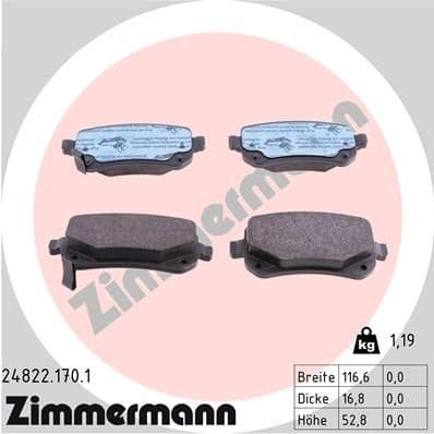 Brake Pad Set, disc brake 24822.170.1