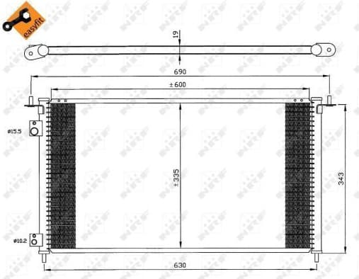 Condenser, air conditioning EASY FIT 35636