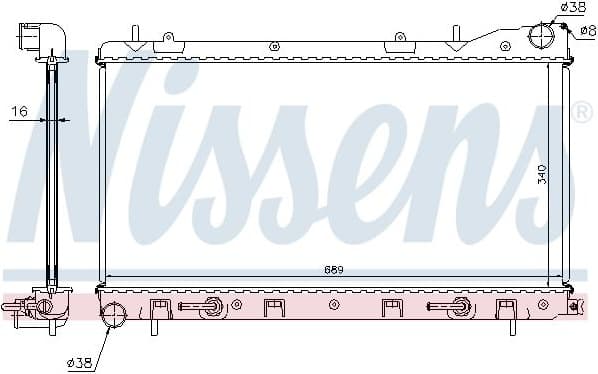 Radiator, engine cooling 67707A