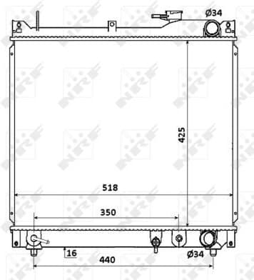 Radiator, engine cooling 53914