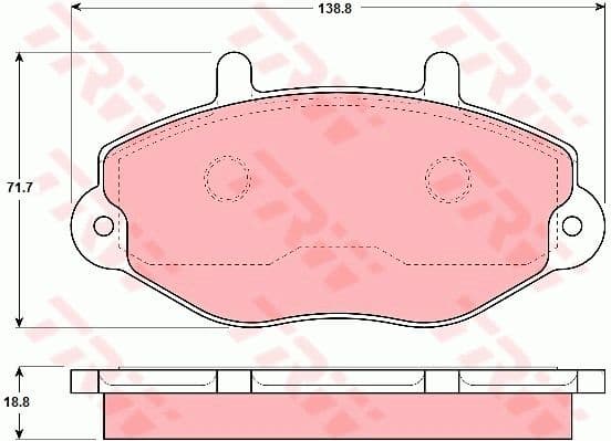 Brake Pad Set, disc brake GDB1080