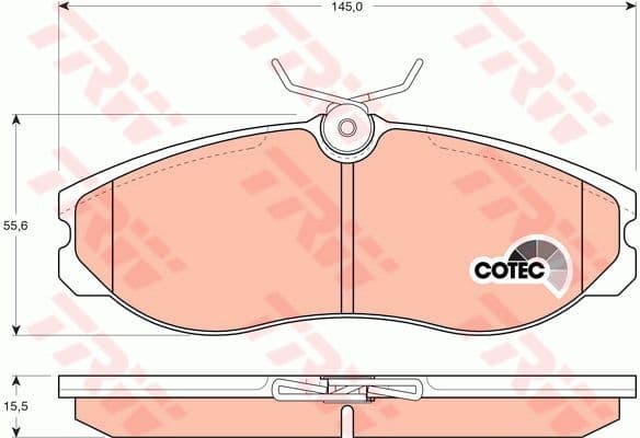 Brake Pad Set, disc brake COTEC GDB1113