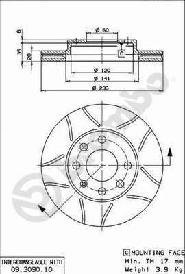 Brake Disc XTRA LINE - Max 09.3090.75