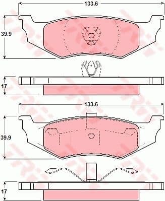 Brake Pad Set, disc brake GDB1234