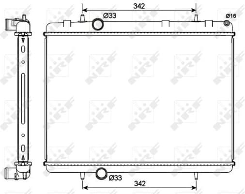 Radiator, engine cooling EASY FIT 53112