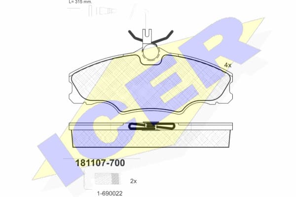 Brake pads front 181107700 - image 2