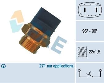 Temperature Switch, radiator fan 36370