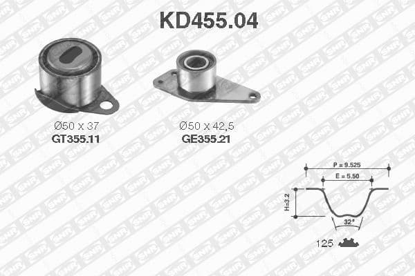 Timing Belt Kit KD455.04