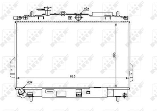 Radiator, engine cooling 53362
