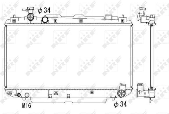 Radiator, engine cooling 53324