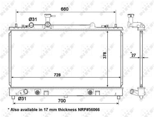 Radiator, engine cooling EASY FIT 53198 - image 3